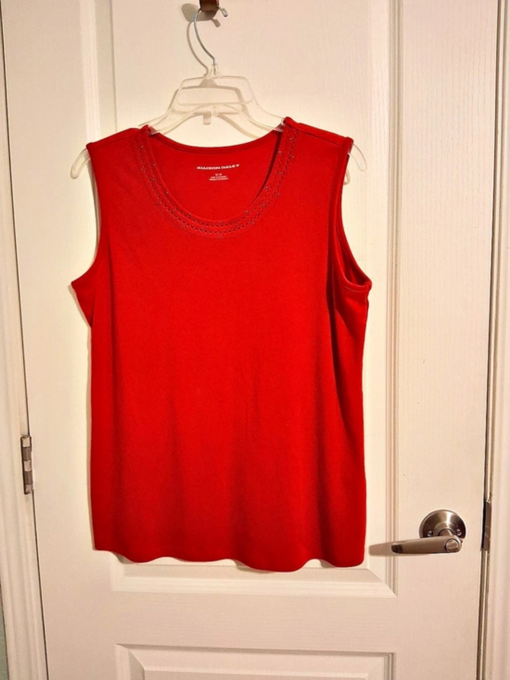 Alison Daley Red Tank Top Size Medium Like New